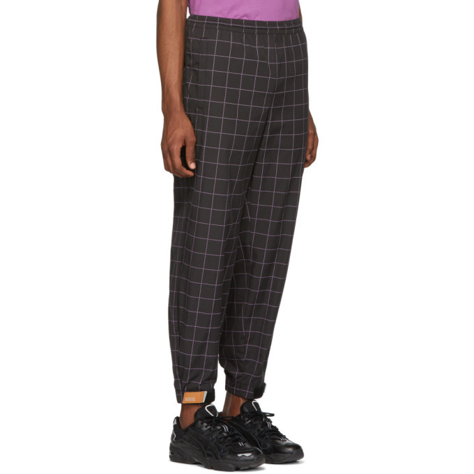 Wonders Black Camp Grid Track Pants