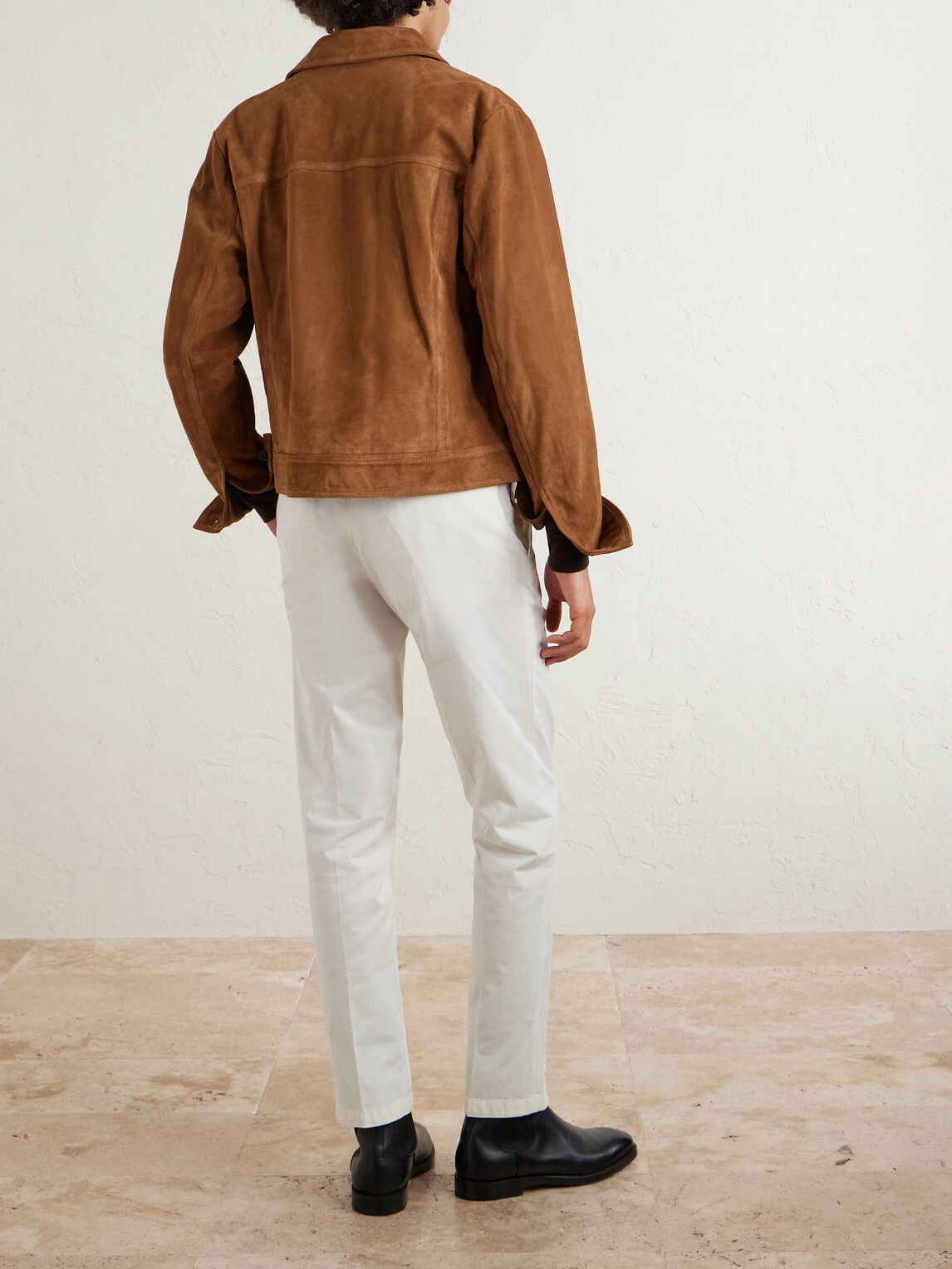 Boglioli - Tapered Cotton-Blend Trousers - Neutrals