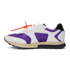 Off-White White and Purple HG Runner Sneakers