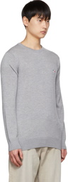 Maison Kitsuné Gray Tricolor Fox Sweater