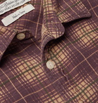 Remi Relief - Checked Brushed Cotton-Flannel Shirt - Purple