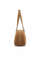 Diesel 1DR Dome-Suede shoulder bag with Oval D logo - Shoulder Bags - Unisex - Beige