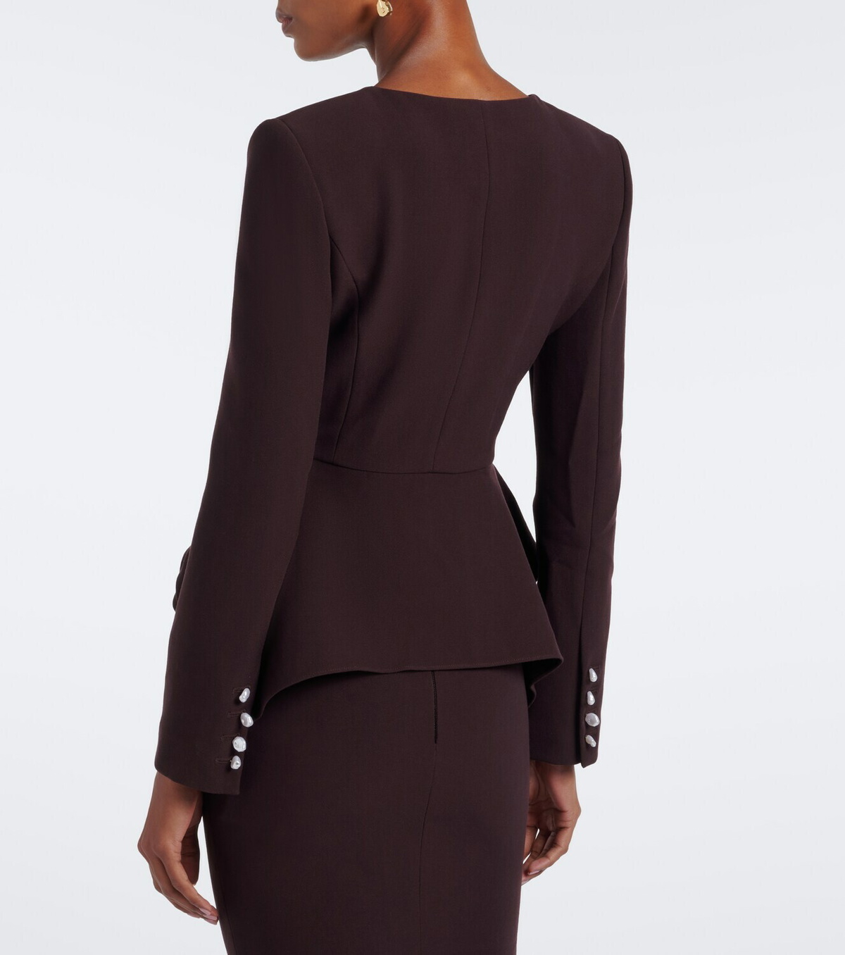 Roland Mouret Peplum crêpe jacket