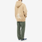 Calvin Klein Men's Archival Monologo Back Hoody in Travertine