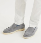 Loro Piana - Summer Walk Suede Loafers - Gray