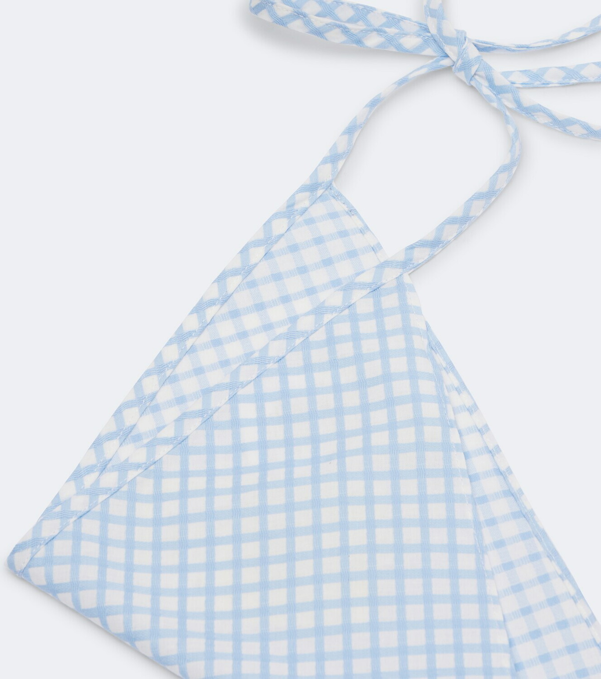 Posse Lila checked cotton head scarf