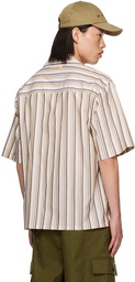 Marni Brown Striped Shirt