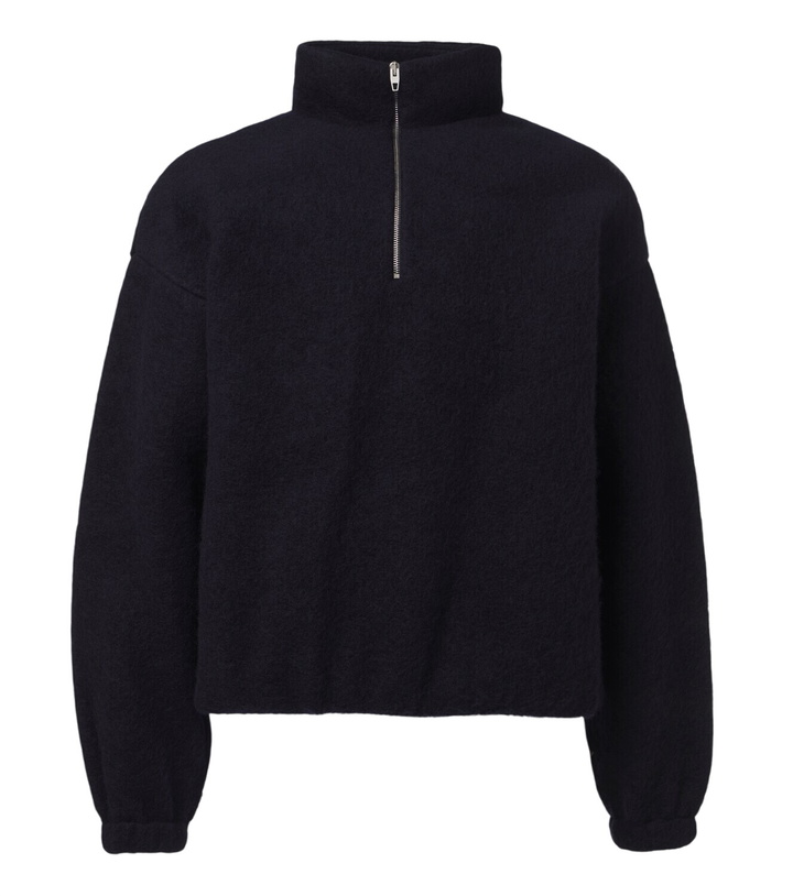 Photo: Jil Sander Wool-blend half-zip sweater
