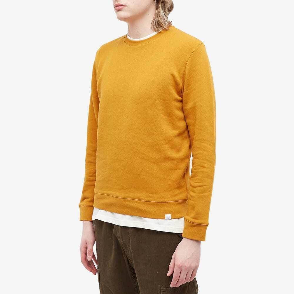Norse Projects Men's Vagn Classic Crew Sweat in Turmeric Yellow