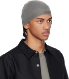 Rick Owens Gray Temple Rasato Knit Beanie