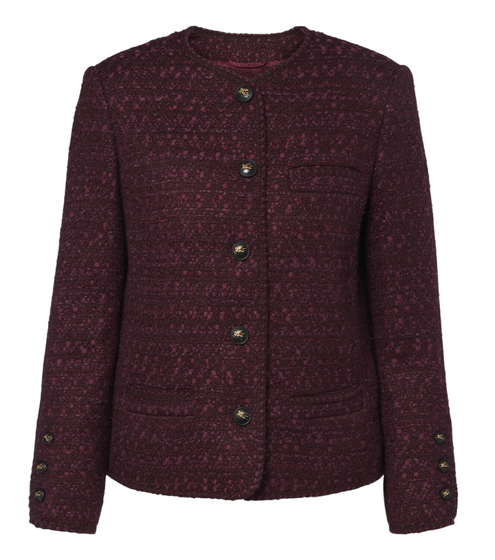 Photo: Etro Wool-blend tweed cardigan