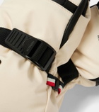 Moncler Leather-trimmed gloves