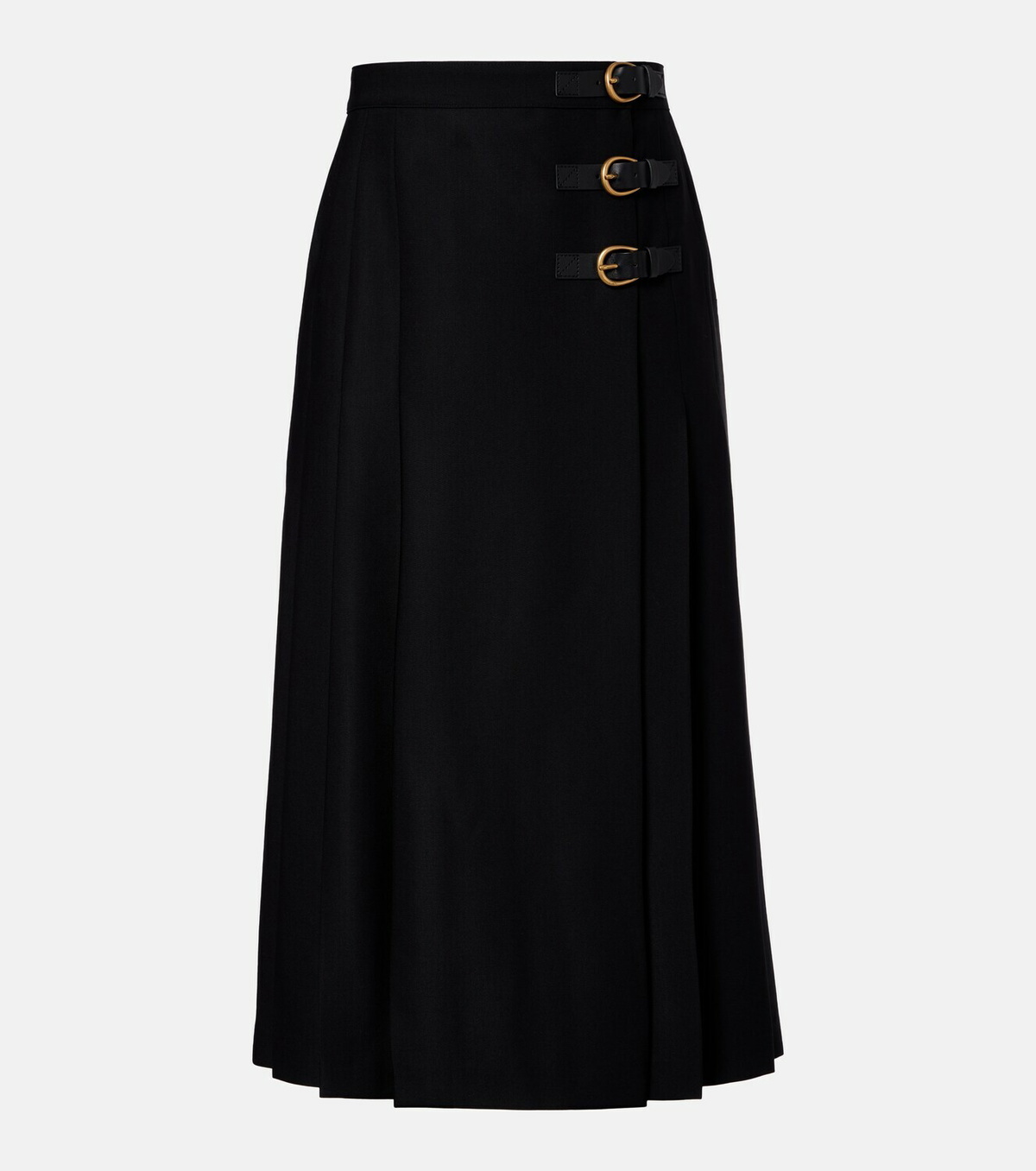 Chloé Pleated virgin wool midi skirt