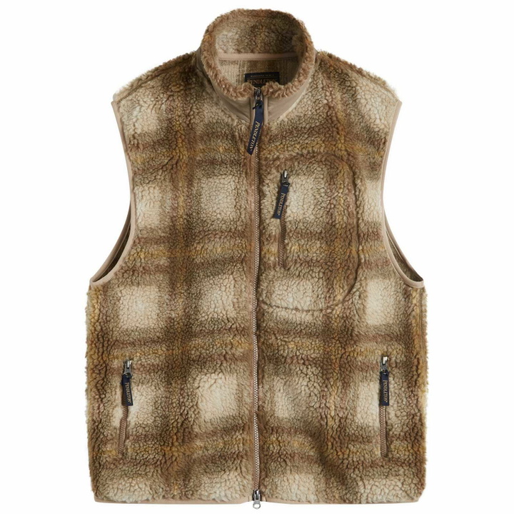 Photo: Pendleton Men's Stand Vest in Beige/Ivory