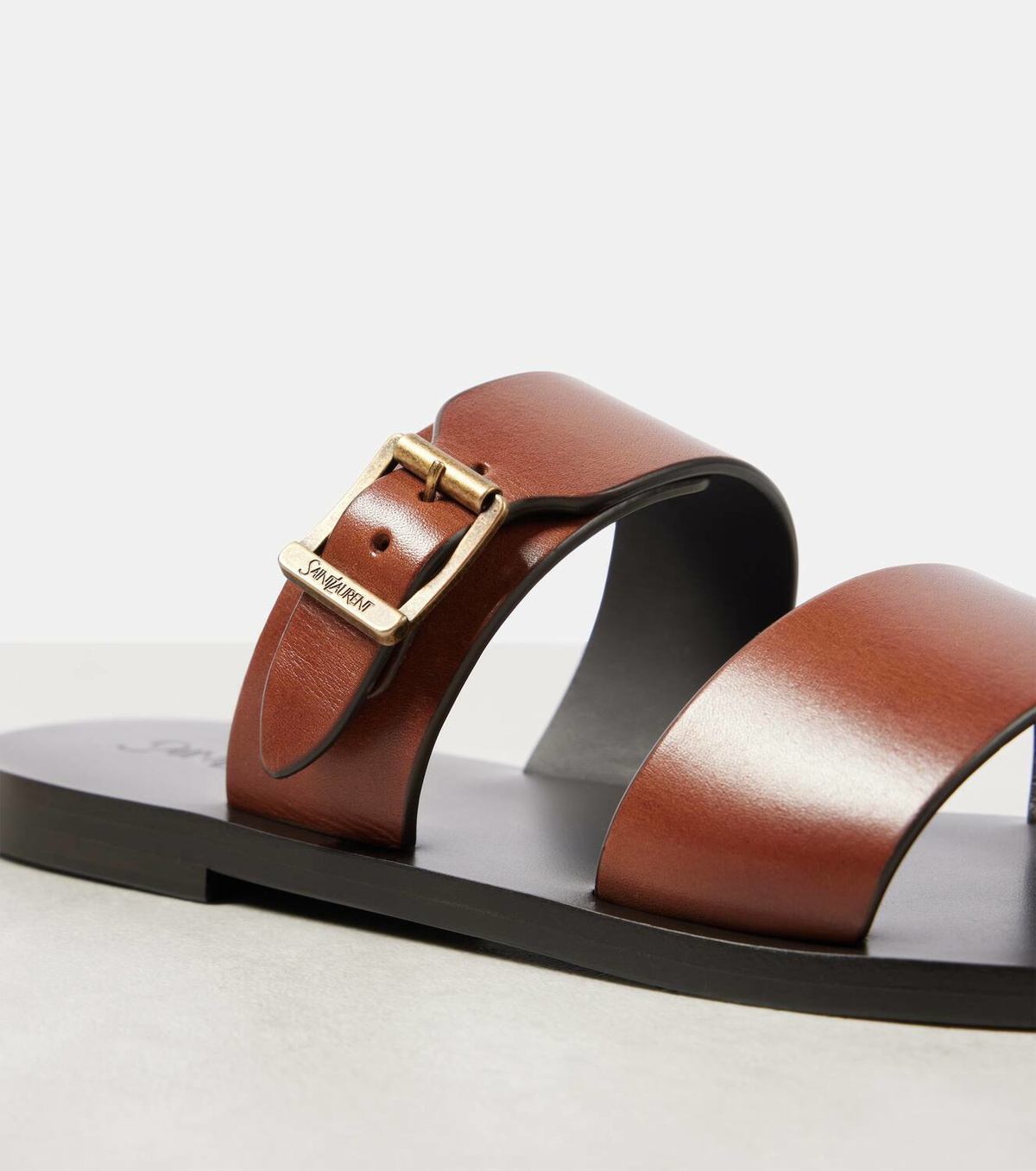 Saint Laurent Ios leather slides