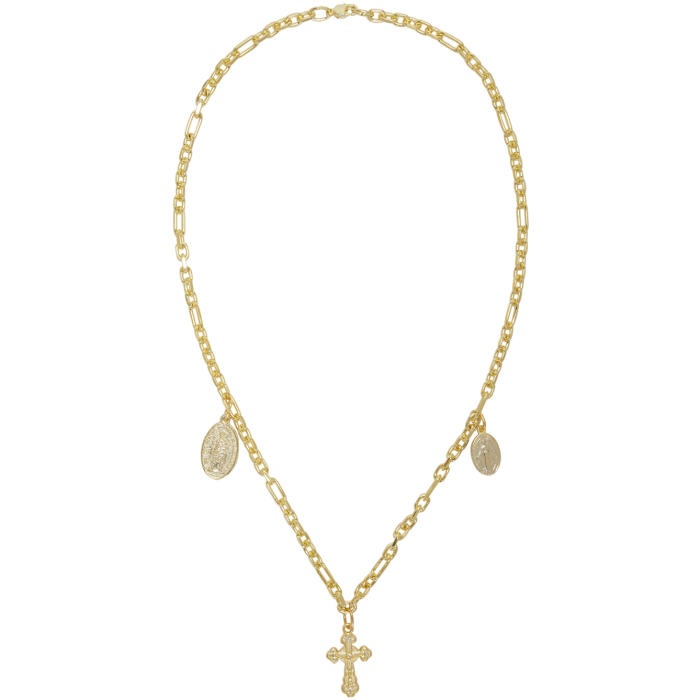 Photo: Off-White Gold Cross Necklace 