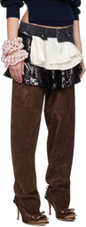 ALL-IN Black & Off-White Sequin Triple Miniskirt
