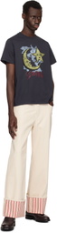 GANNI Black Basic Jersey Moonlight Relaxed T-shirt