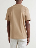 Brunello Cucinelli - Logo-Print Cotton-Jersey T-Shirt - Brown
