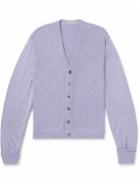 KAPITAL - Intarsia Knitted Cardigan - Purple