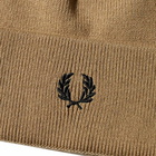 Fred Perry Authentic Men's Merino Wool Beanie in Warm Stone