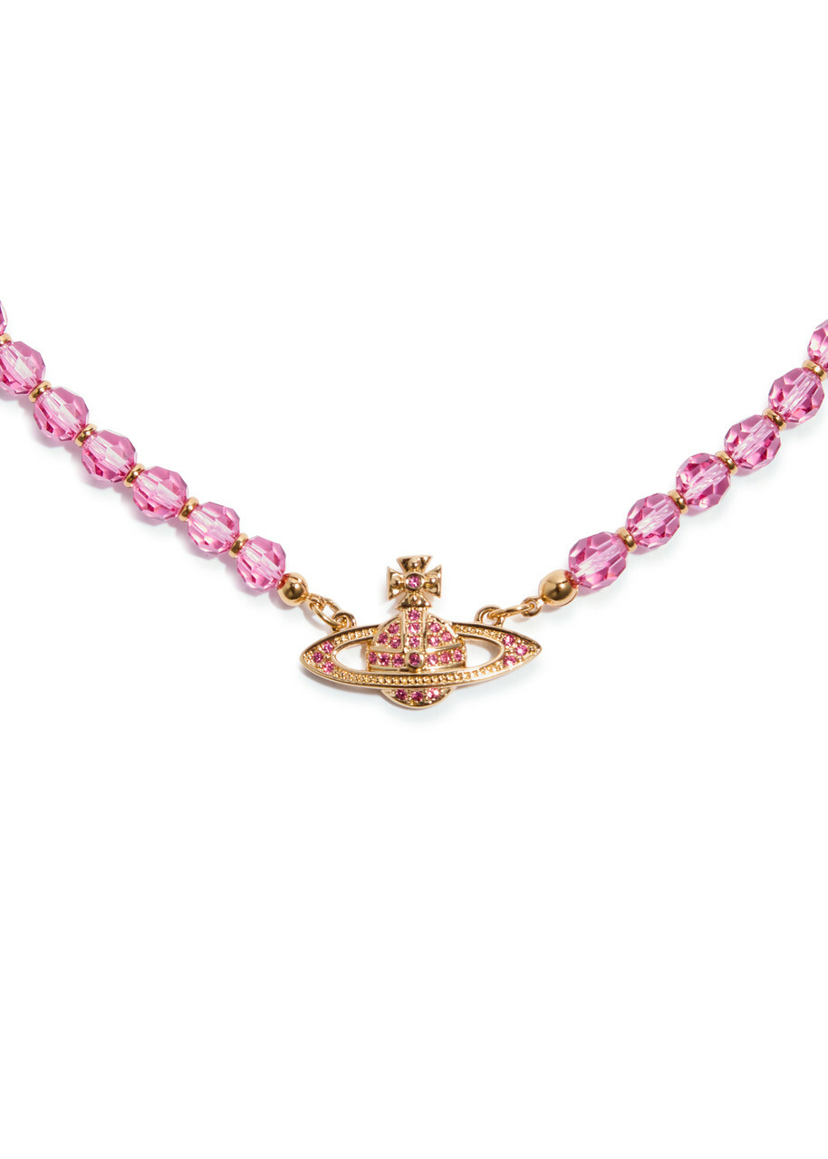 Vivienne Westwood Messaline orb Beaded Choker - Pink - One Size