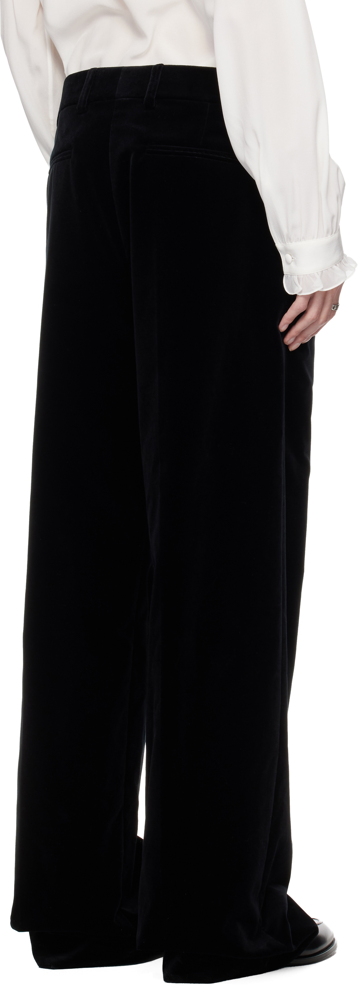 Valentino Black Velvet Trousers