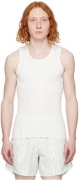 Recto Off-White Jacquard Patch Tank Top