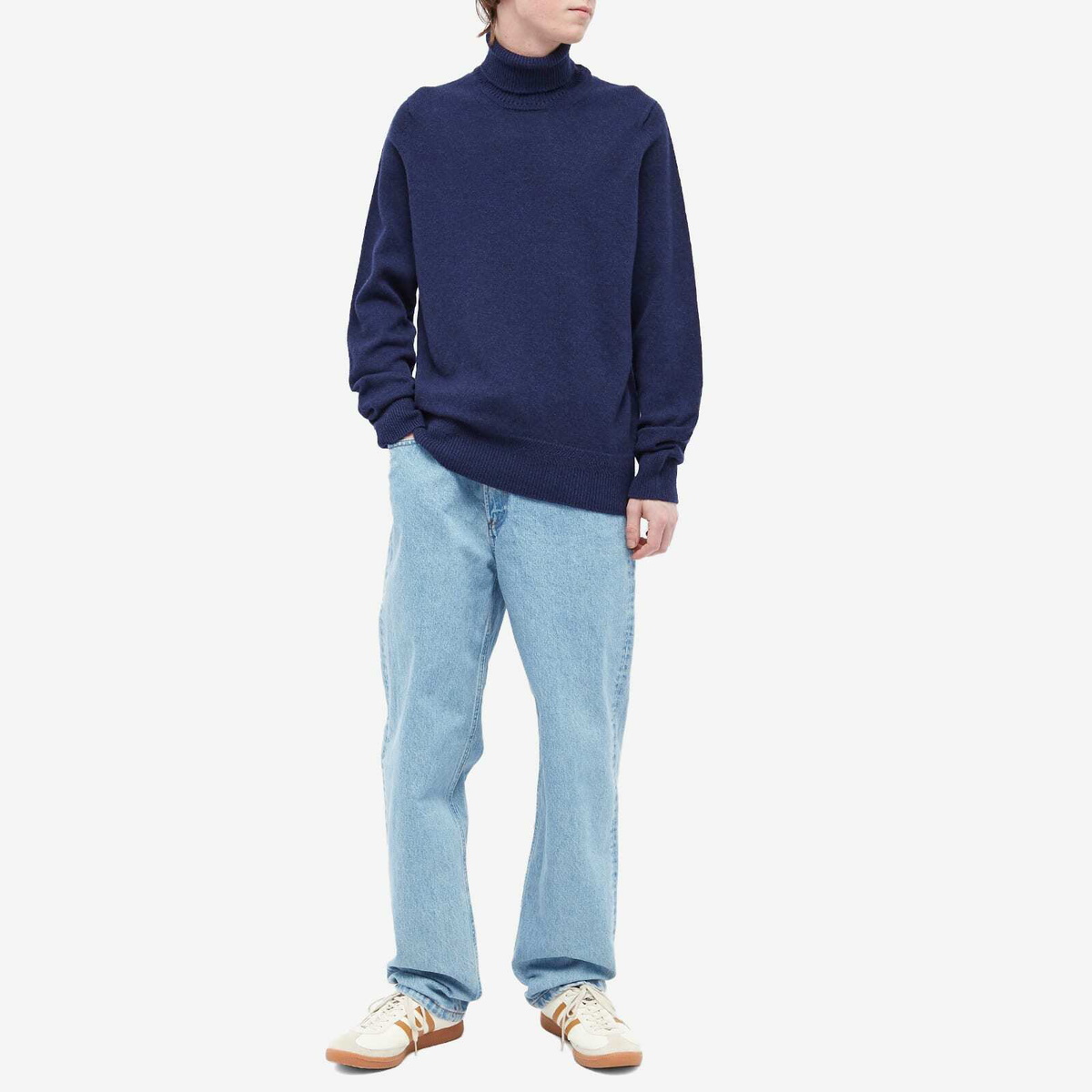 John Smedley : Merino Wool Turtleneck : Royal Blue