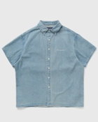 Thisisneverthat Washed Denim S/S Shirt Blue Mens Shortsleefe