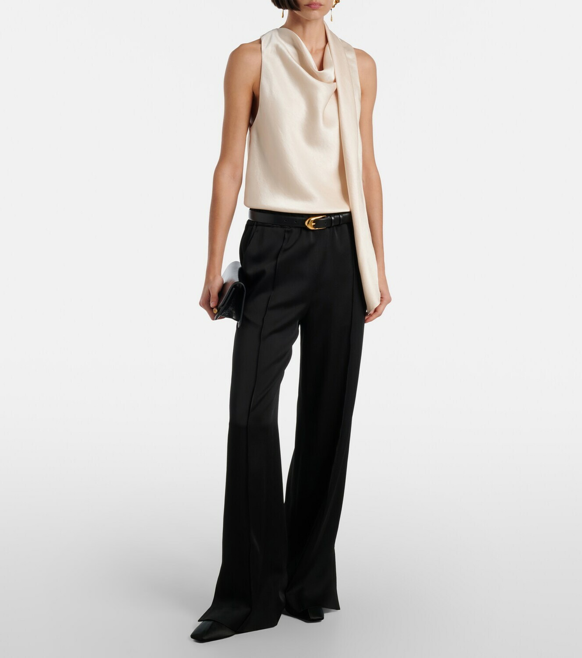 Vince Scarf-detail satin top