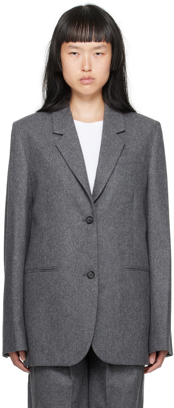 TOTEME Gray Tailored Blazer Toteme