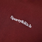 Sporty & Rich Serif Logo Hoody in Merlot/White
