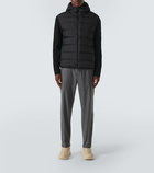 Moncler Down-paneled wool-blend cardigan