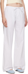 Matteau White Drawstring Trousers