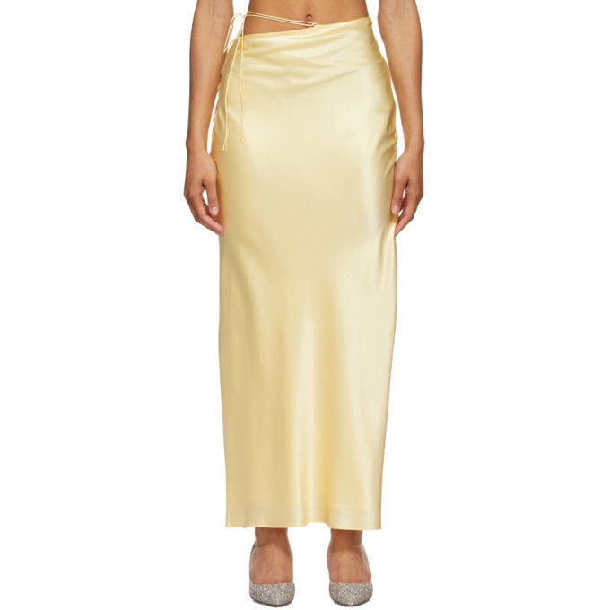 Photo: Michael Lo Sordo Yellow Silk Insert Bias Slip Skirt