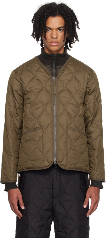 Photo: TAION Brown V-Neck Down Jacket