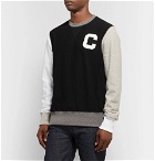 Todd Snyder Champion - Appliquéd Colour-Block Loopback Cotton-Jersey Sweatshirt - Black