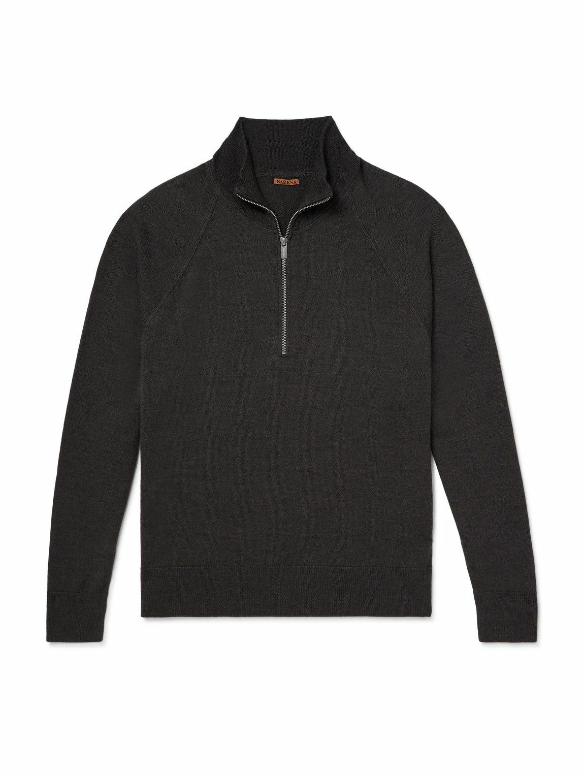 Barena - Merino Wool Half-Zip Sweater - Brown