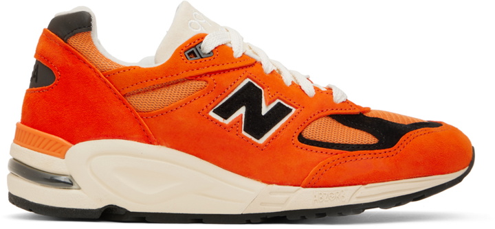 Photo: New Balance Orange Made In USA 990v2 Sneakers