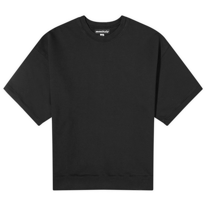 Photo: Monitaly Men's Short Sleeve Crew Sweater in Black