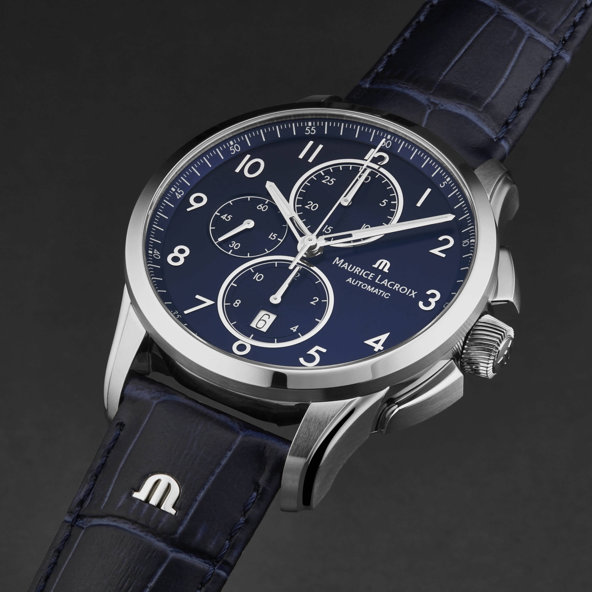 Maurice Lacroix Pontos Chronograph Automatic Blue Dial Watch PT6388-SS001-420-4
