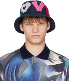 Paul Smith Navy 'Love' Appliqué Bucket Hat