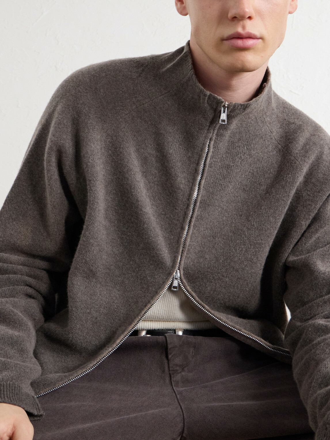 Our Legacy - Merino Wool Zip-Up Cardigan - Brown