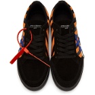Off-White Black and Orange Low Vulcanized Diag Sneakers
