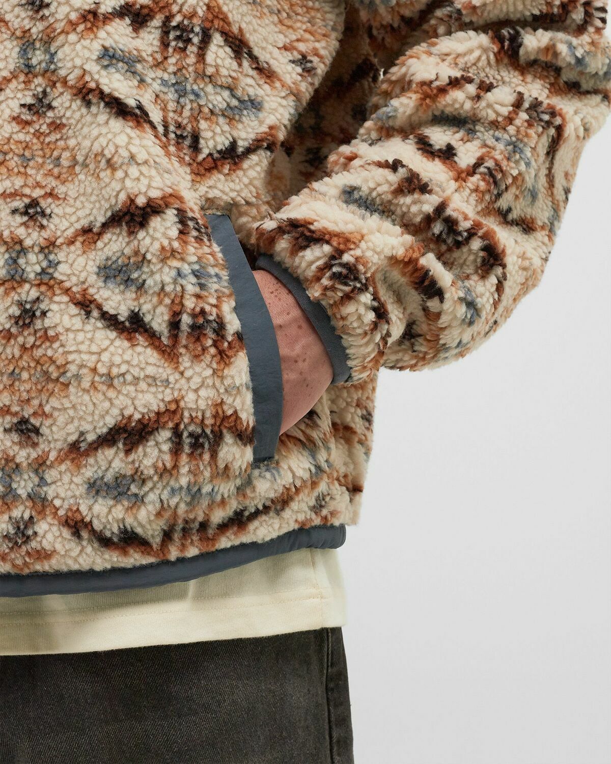Pendleton PULLOVER QUARTER ZIP FLEECE Beige Mens Half-Zip Pendleton