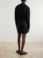 Mr P. - Straight-Leg Cotton Drawstring Shorts - Black