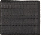 Giorgio Armani Black Plonge Leather Embossed Bifold Wallet