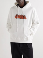 Off-White - Neen Logo-Print Cotton-Jersey Hoodie - White