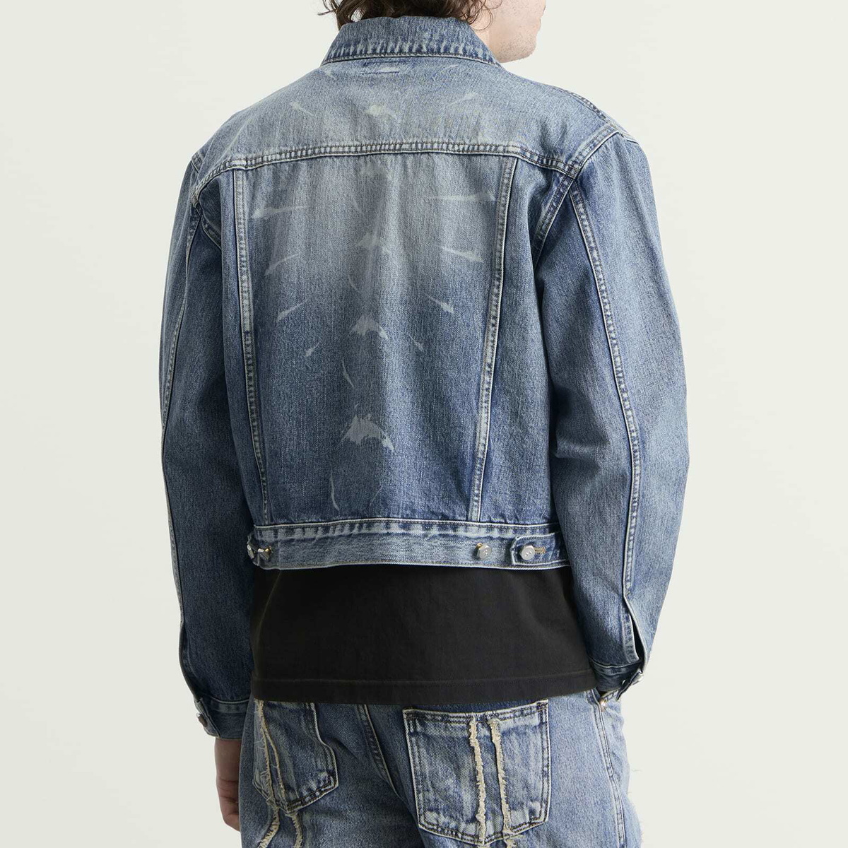 Thug Club Men's Denim Jacket in Blue